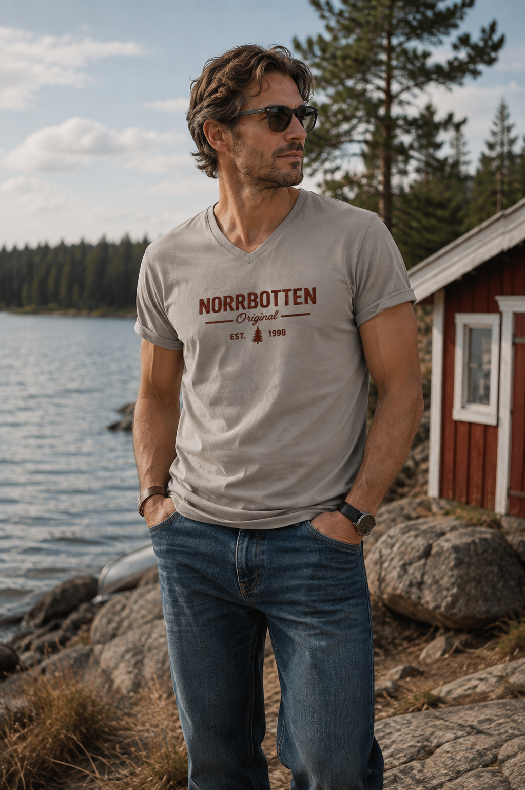 T-shirt Norrbotten original Grå