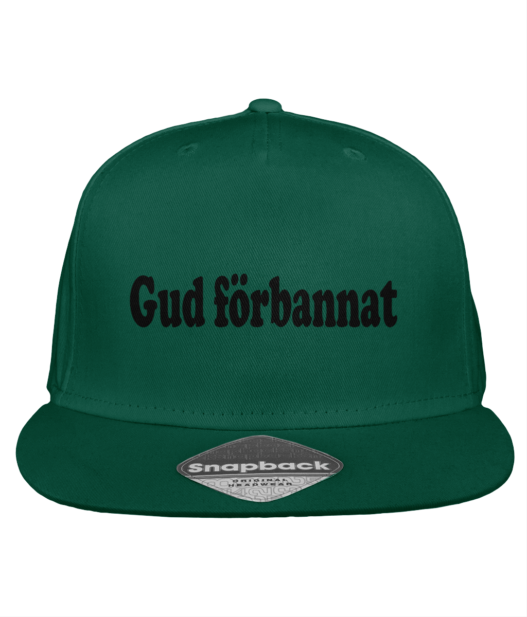 Gud förbannat – Snapback Rapper Cap i grönt