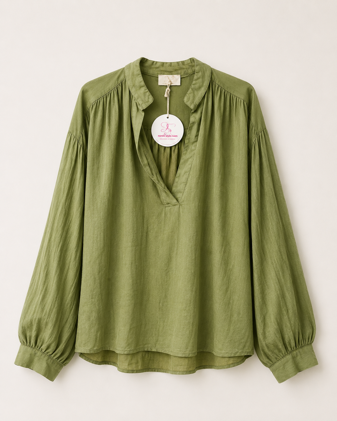 Luna Cotton Blouse –Olive