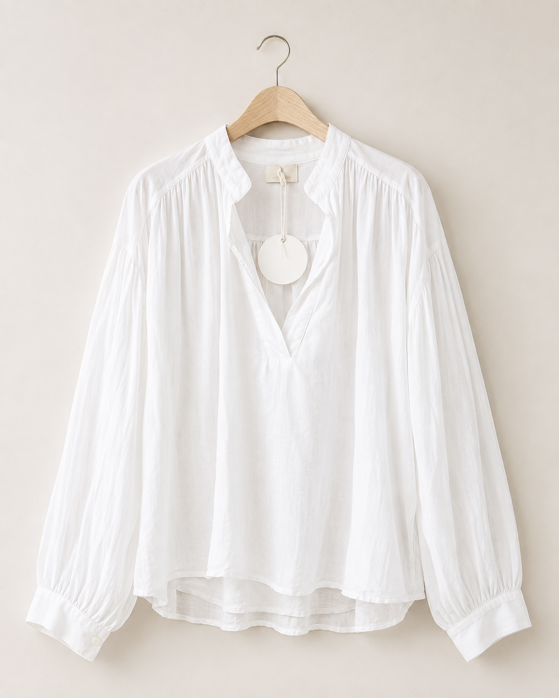 Luna Cotton Blouse – krispigt vit