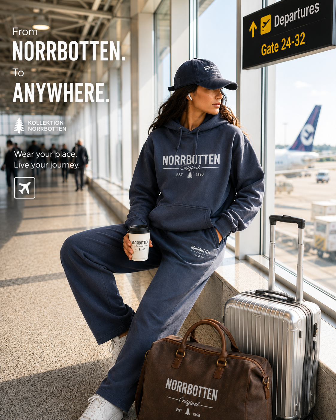 Norrbotten Original  navy– Curved Classic Snapback