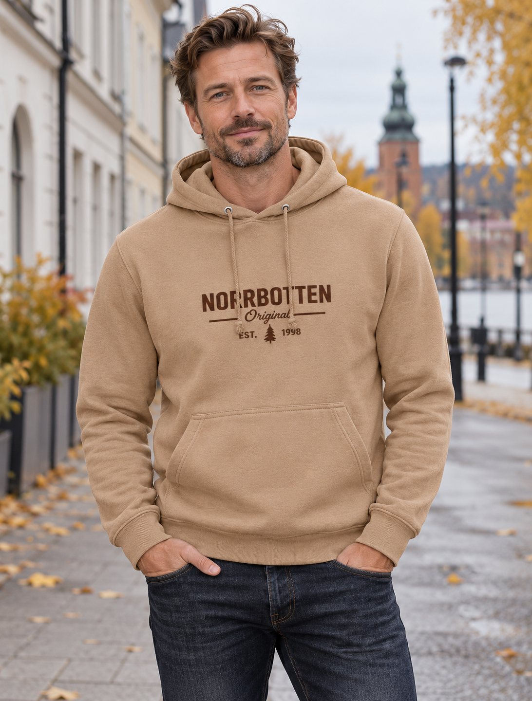 Hoodie – Norrbotten Original beige