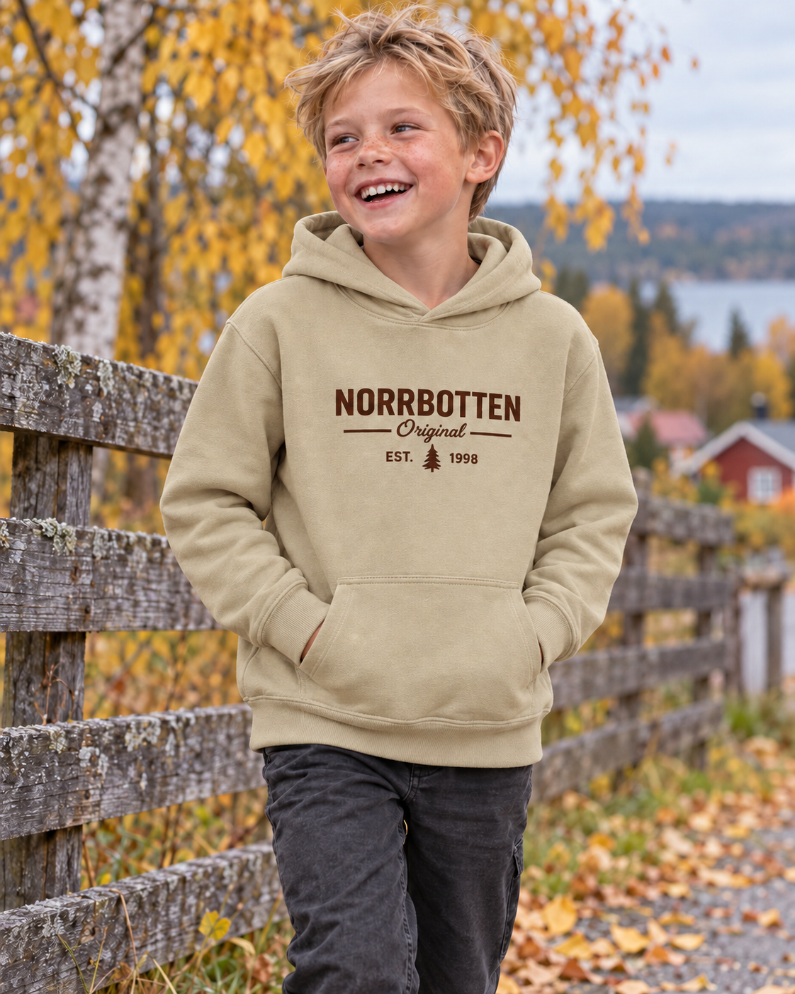 Norrbotten Kids Hoodie – beige