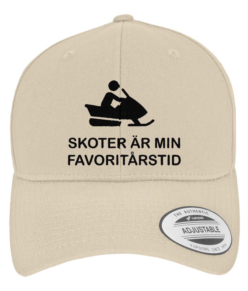 Curved Classic Snapback – Skoter är min favoritårstid -beige