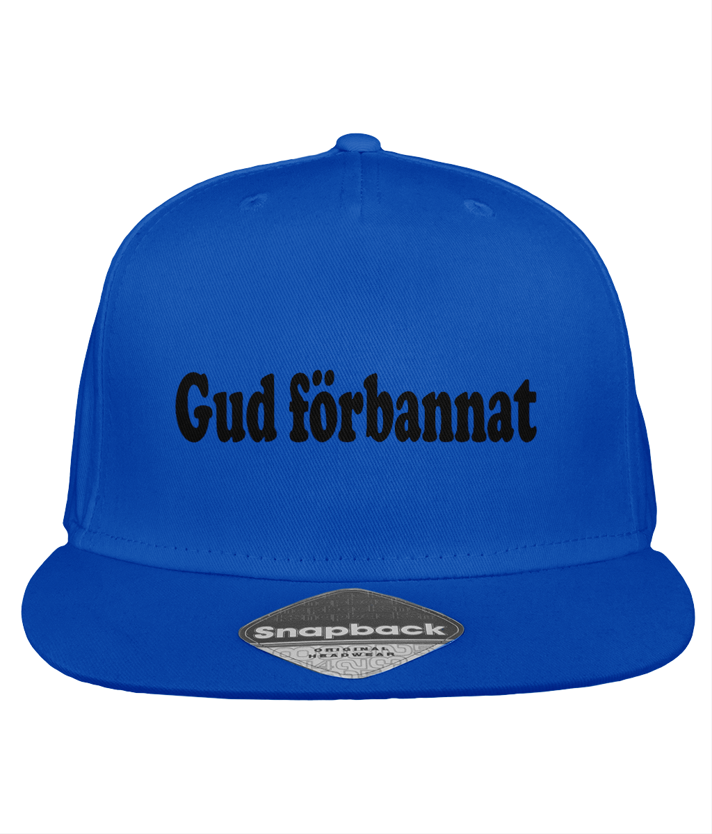 Gud förbannat – Snapback Rapper Cap blå