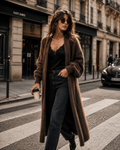 Charlotte Mohairkofta – Chokladbrun