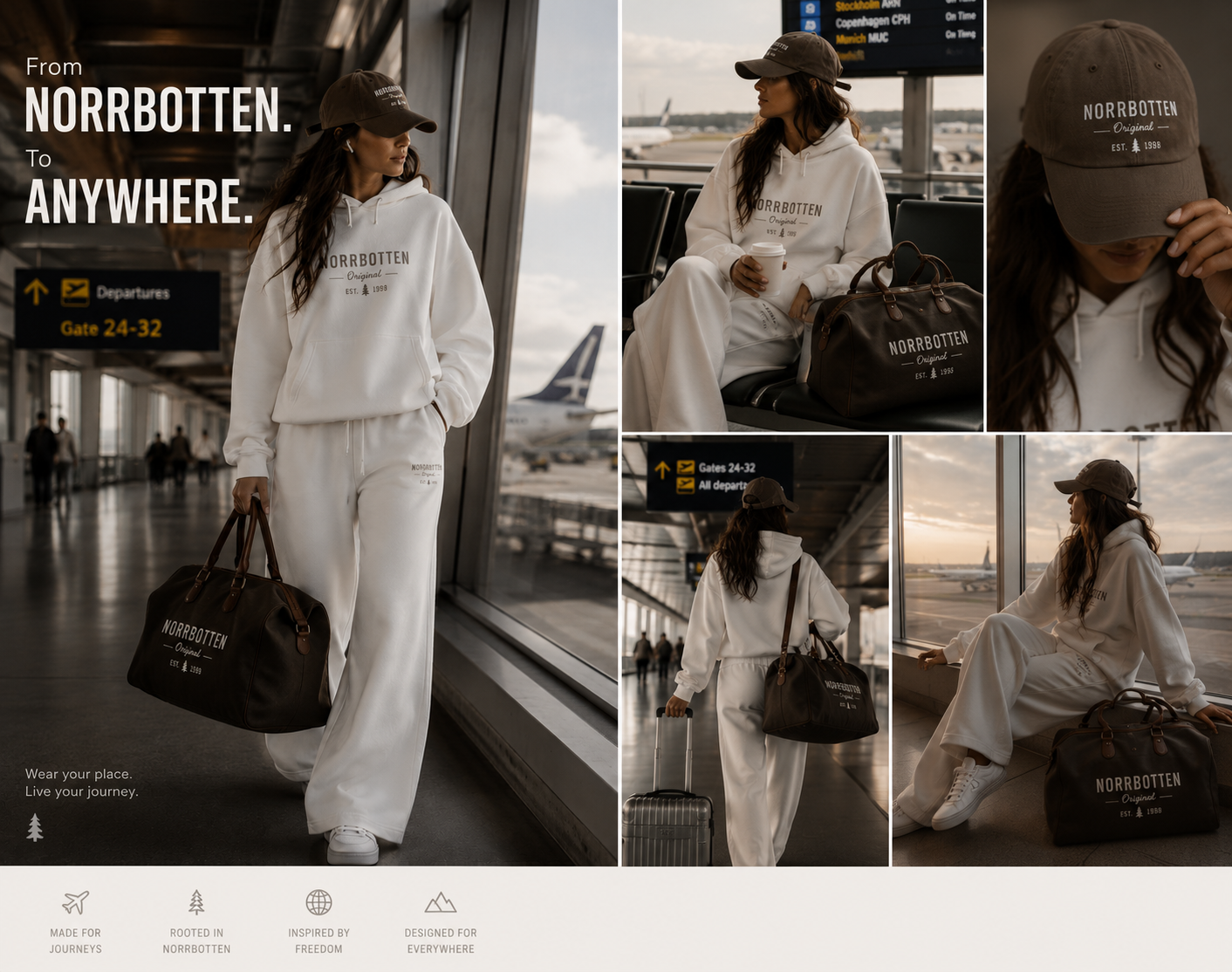 Hoodie – Norrbotten Original | Vit