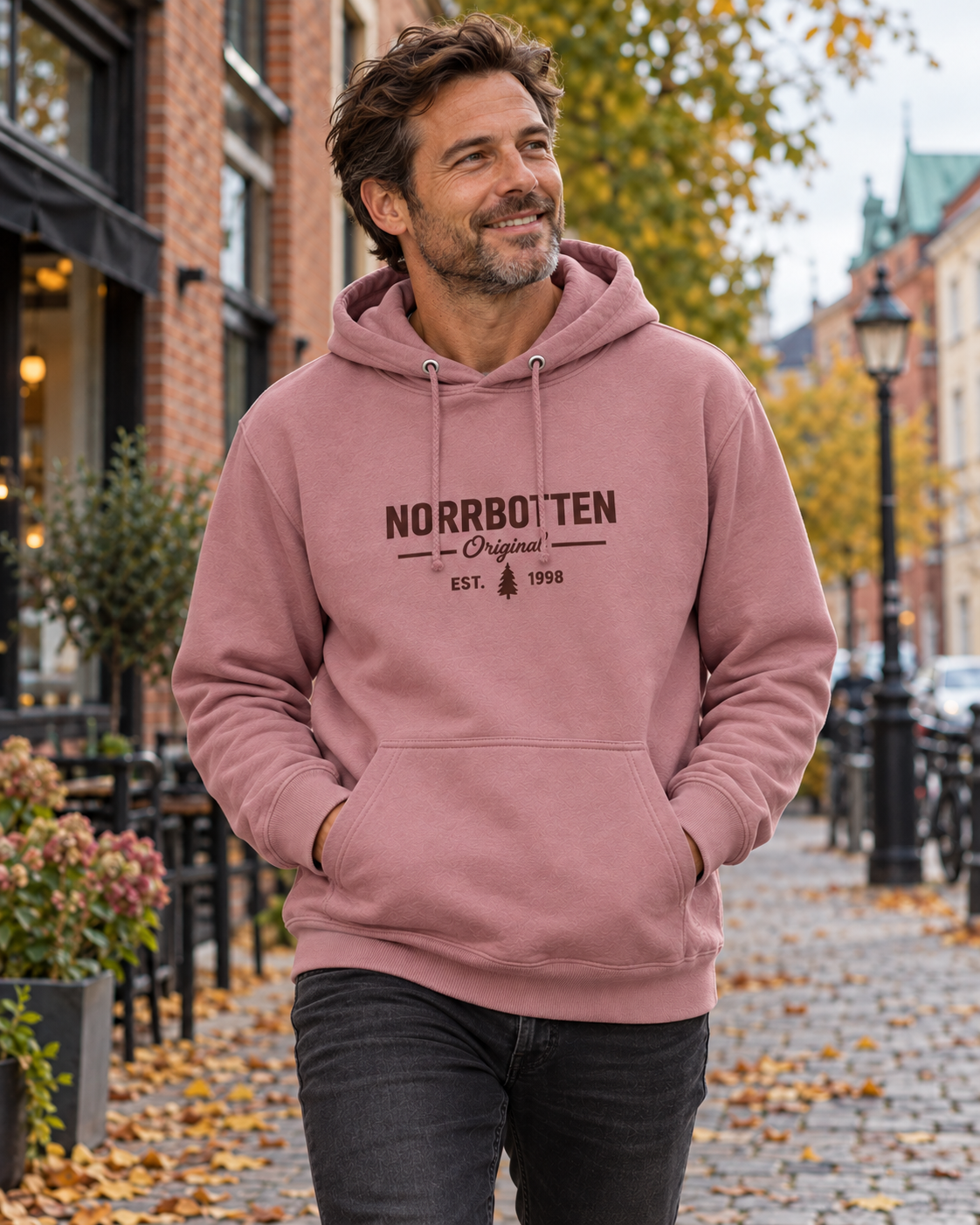 Hoodie – Norrbotten Original Dusty pink