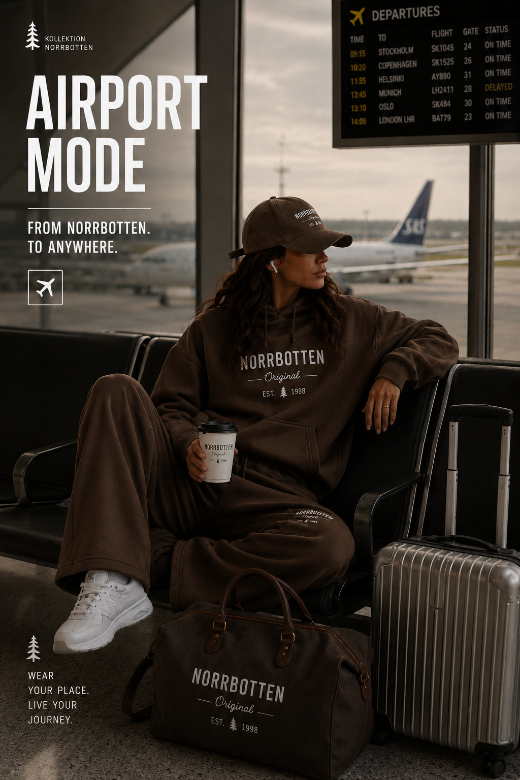 Norrbotten Original chokladbrun – Curved Classic Snapback