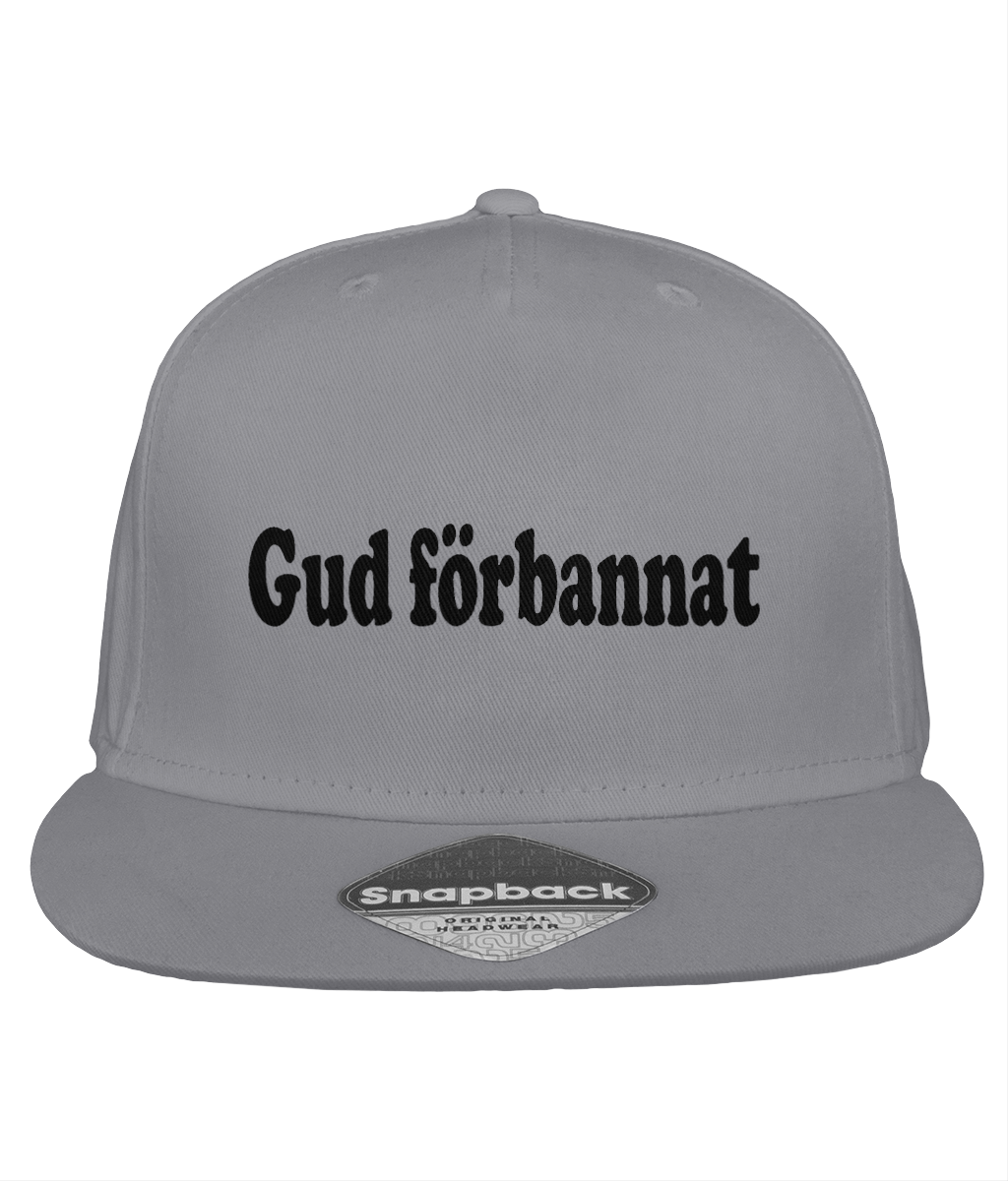 Gud förbannat – Snapback Rapper Cap  grå