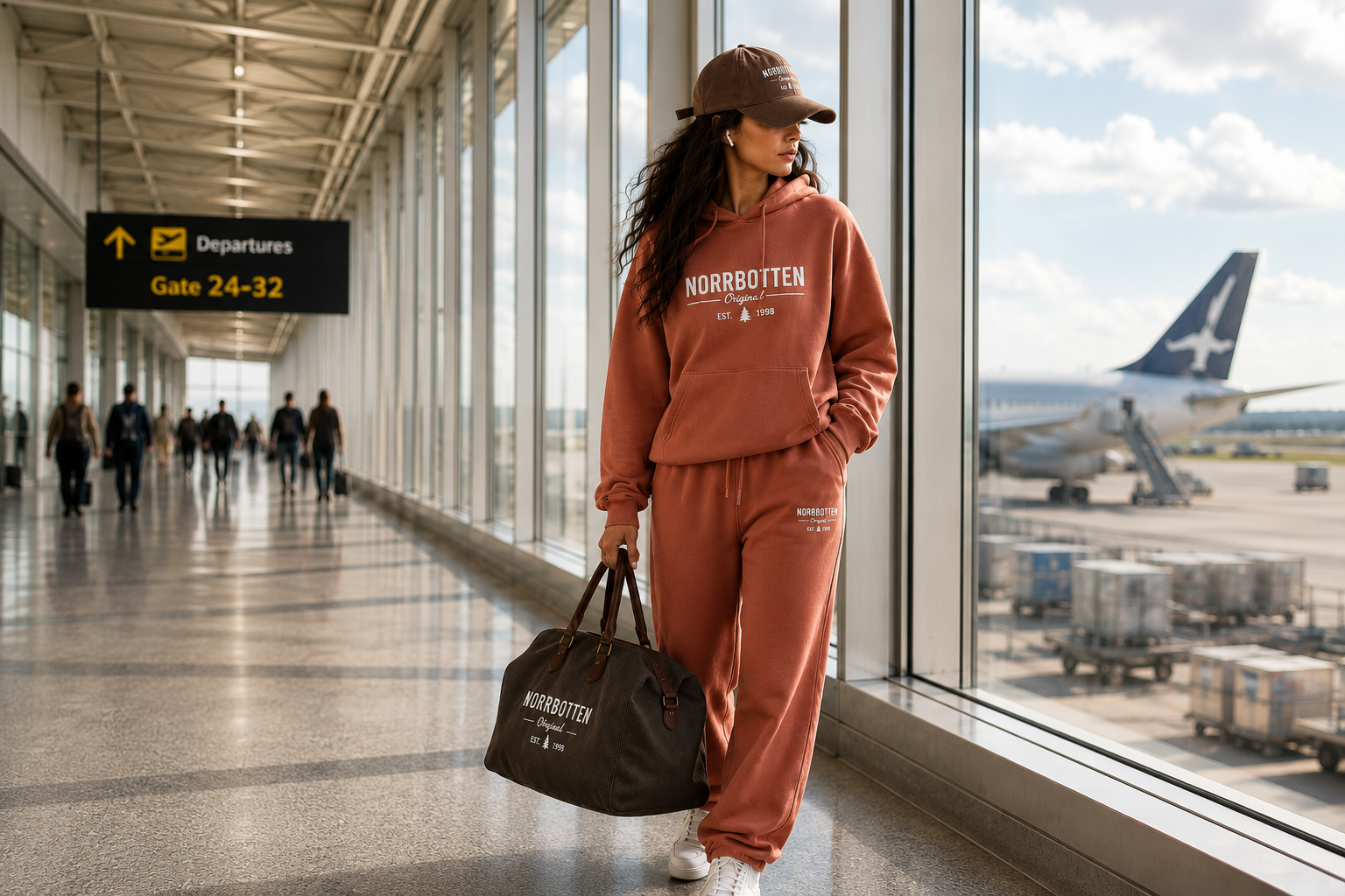 Hoodie – Norrbotten Original |Barkbrun