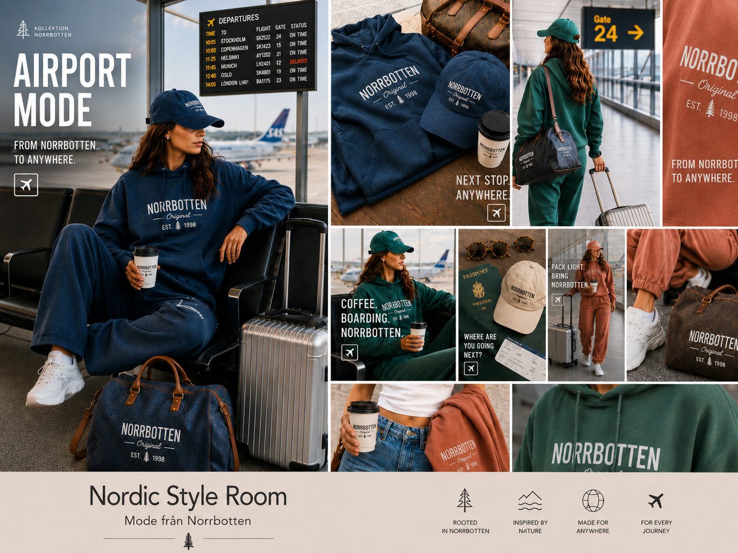 Hoodie – Norrbotten Original |Barkbrun