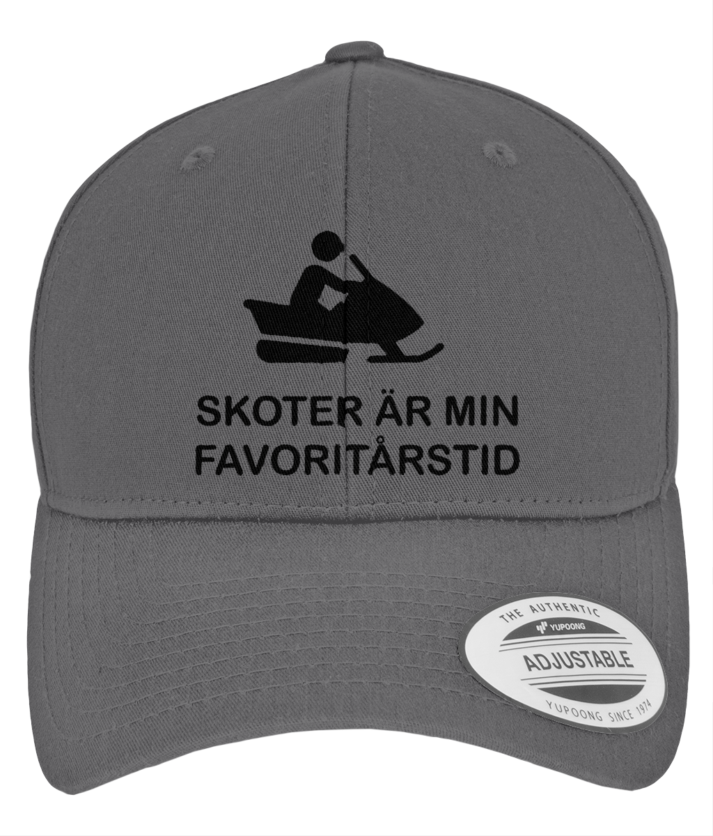Curved Classic Snapback – Skoter är min favoritårstid - Charcoal