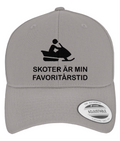 Curved Classic Snapback – Skoter är min favoritårstid - heather grey