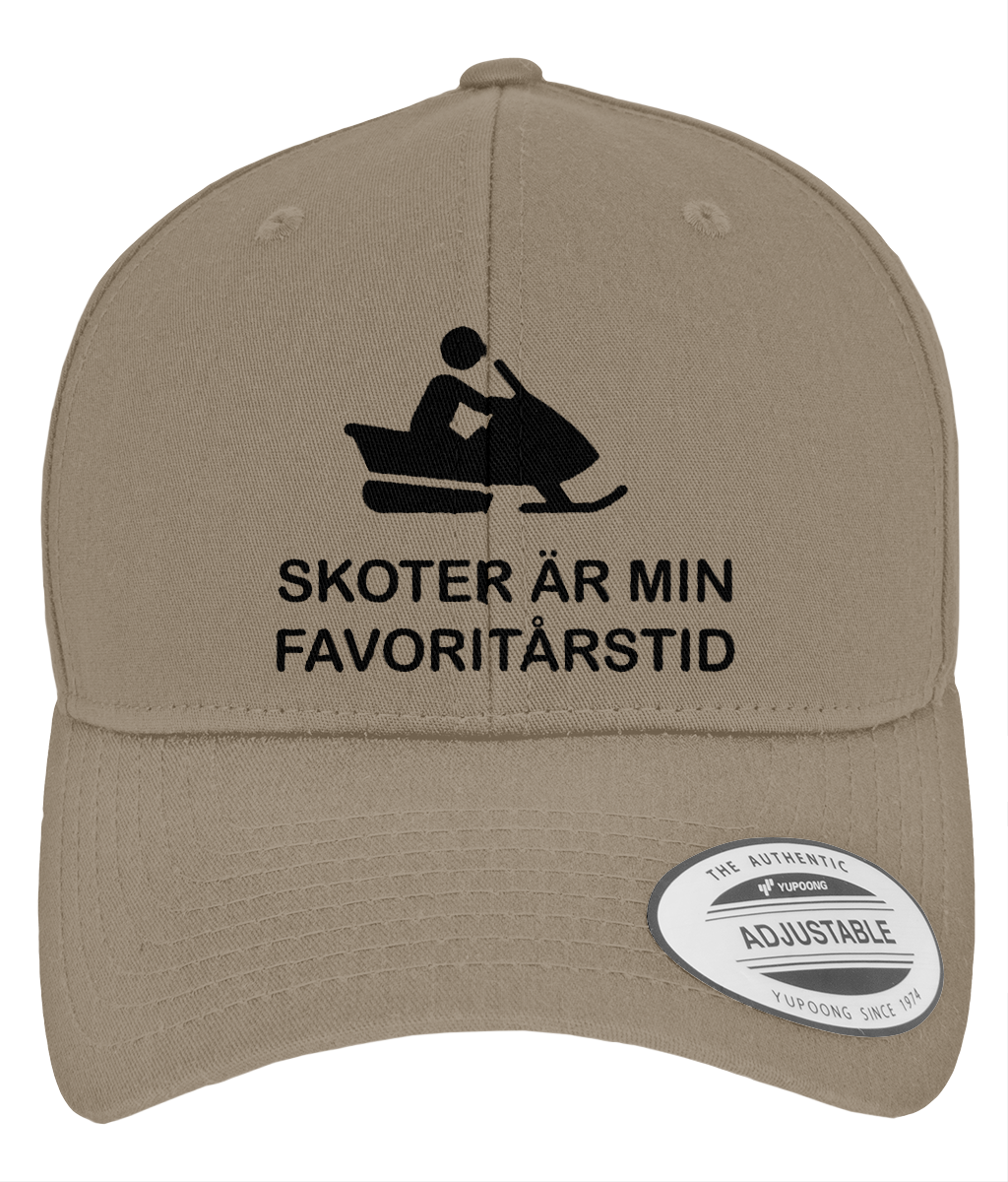 Curved Classic Snapback – Skoter är min favoritårstid - Khakifärgad