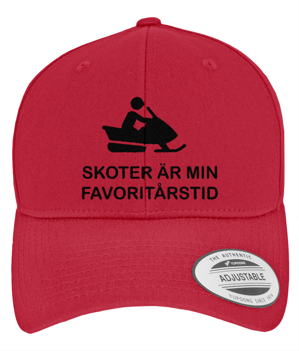 Curved Classic Snapback – Skoter är min favoritårstid - Röd