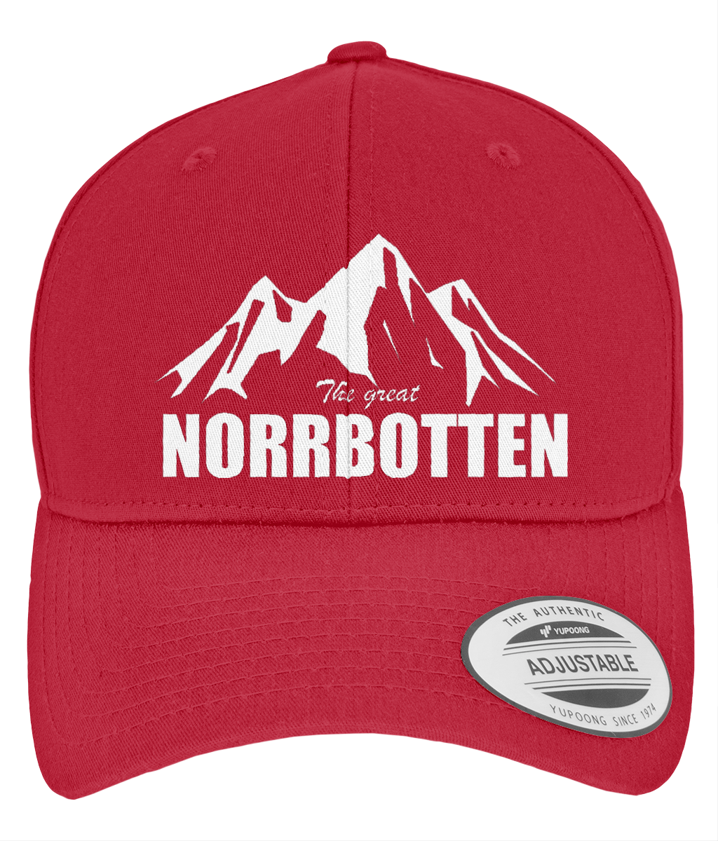 Norrbotten Snapback  röd  – Curved Classic -