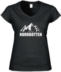 The Great Norrbotten – Svart V-ringad T-shirt (Dam)