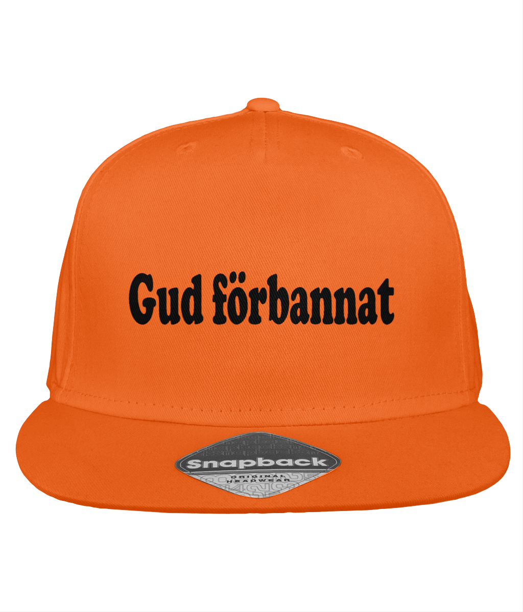 Gud förbannat – Snapback Rapper Cap orange