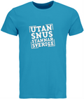 T-shirt Utan snus stannar Sverige –petrol