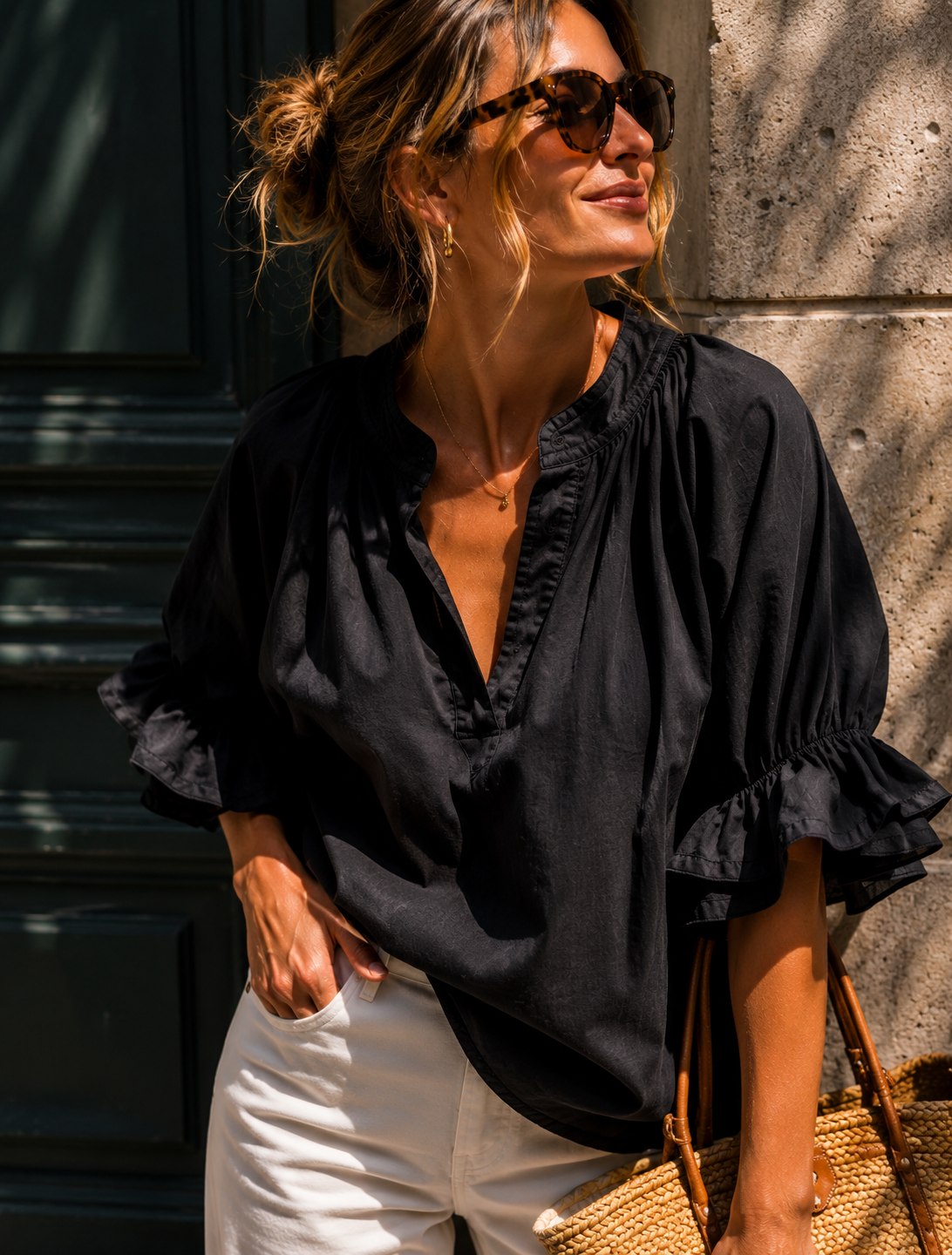 DREAM BLOUSE  in black
